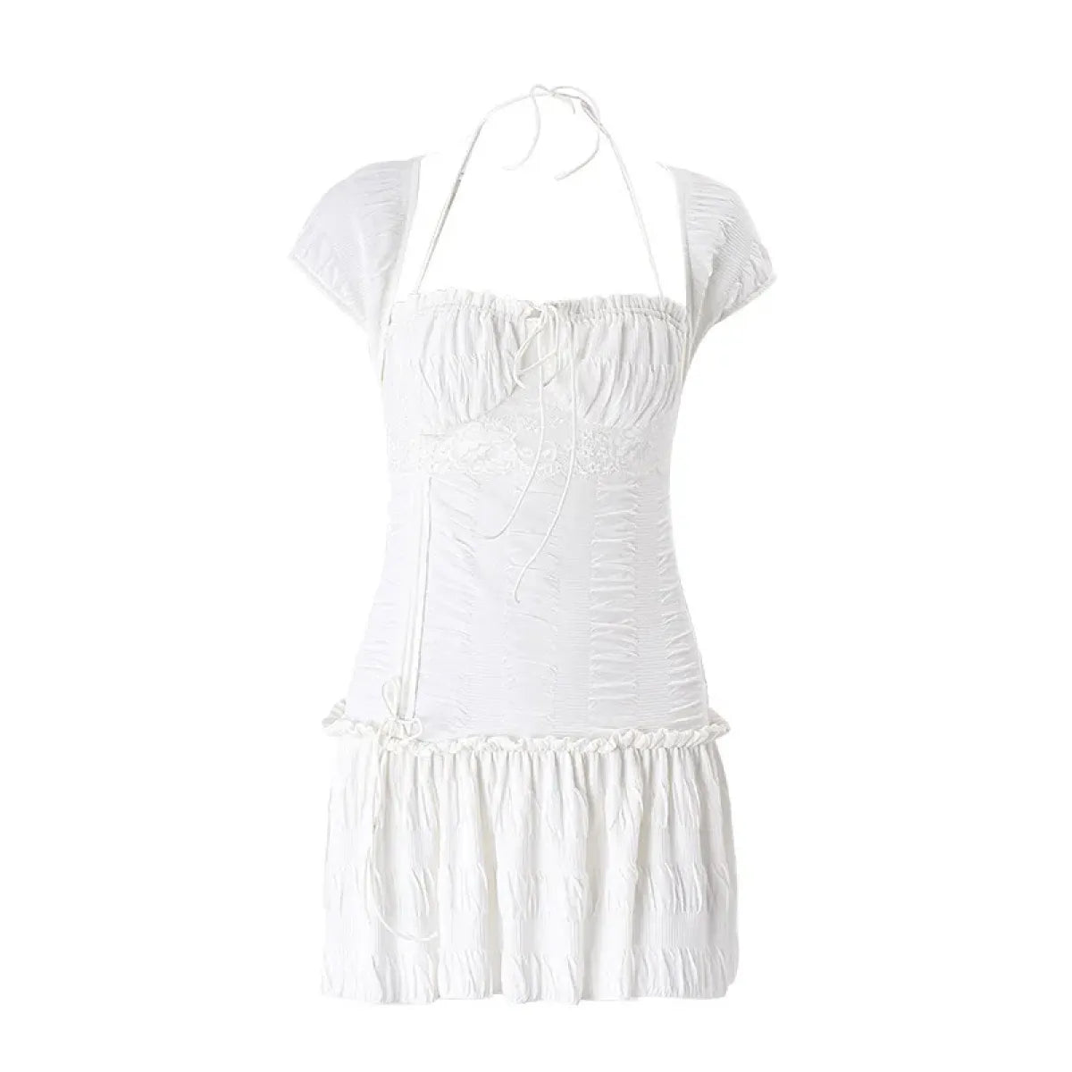 Halter Lace Mini Dress