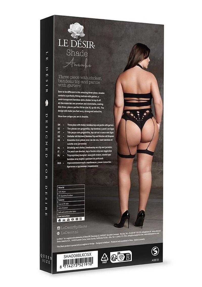 Le Désir Shade Ananke XII Three-Piece Set Choker Bandeau Top and Panty
