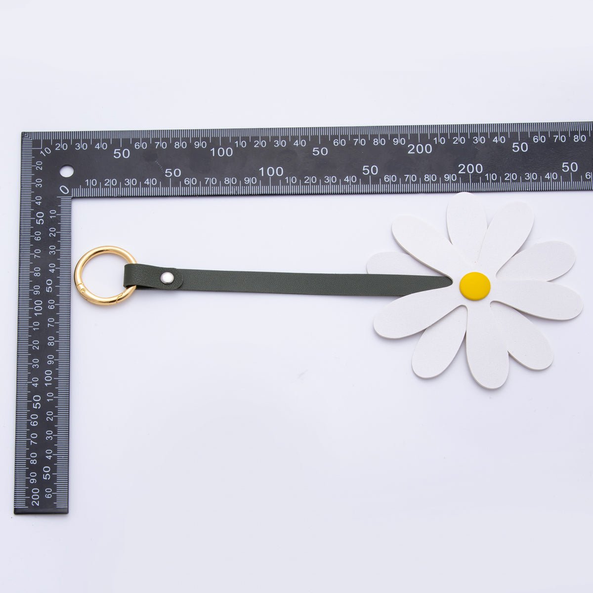 Leather Sun Flower Keyring Purse Bag Backpack Charm Flower Accessory WB-00012