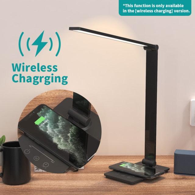 LED Table Lamp Desk Lamp Step less Dimmable Reading Office Foldable Rotatable Touch Switch DC 5V USB Night Light Desk Lamps Decorative Table Lamp Cute Study Lamps for Bedroom Décor