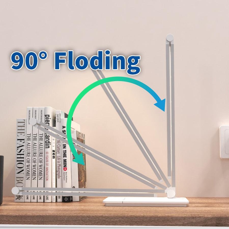 LED Table Lamp Desk Lamp Step less Dimmable Reading Office Foldable Rotatable Touch Switch DC 5V USB Night Light Desk Lamps Decorative Table Lamp Cute Study Lamps for Bedroom Décor