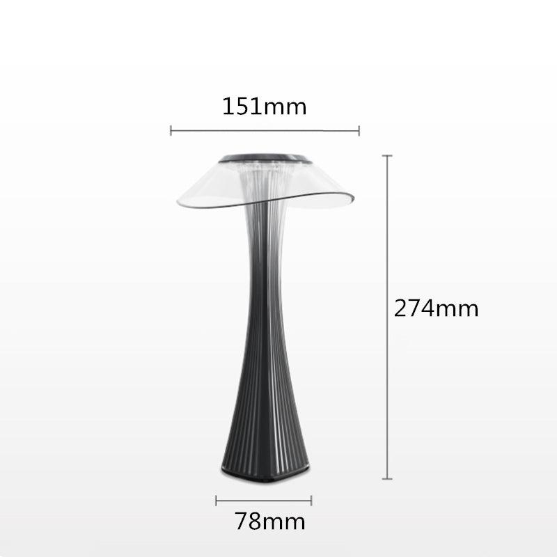 LED Table Lamp USB Charging Dimmable Protection Eyes Smart Touch Switch Bedside Lamps Transparent Crystal Creative Table Light Decorative Table Lamp Cute Study Lamps for Bedroom Décor