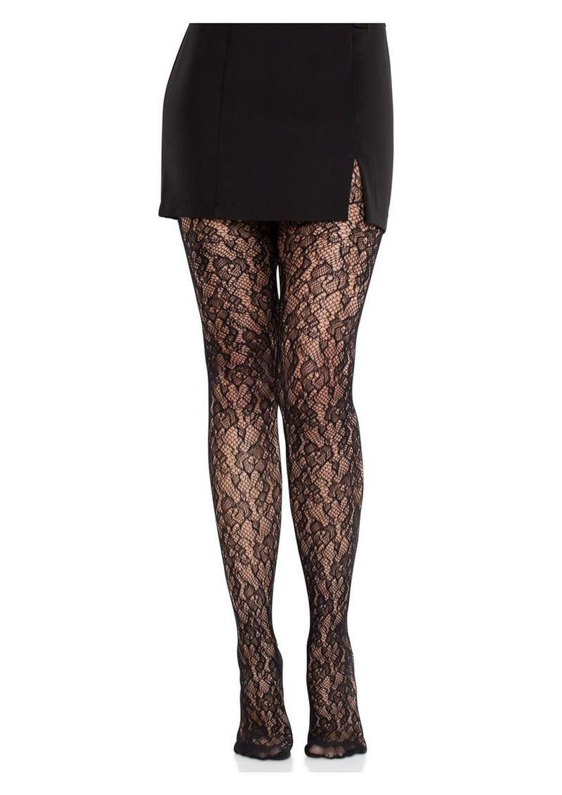 Leg Avenue Stretchy Fit Camellia Lace Tights