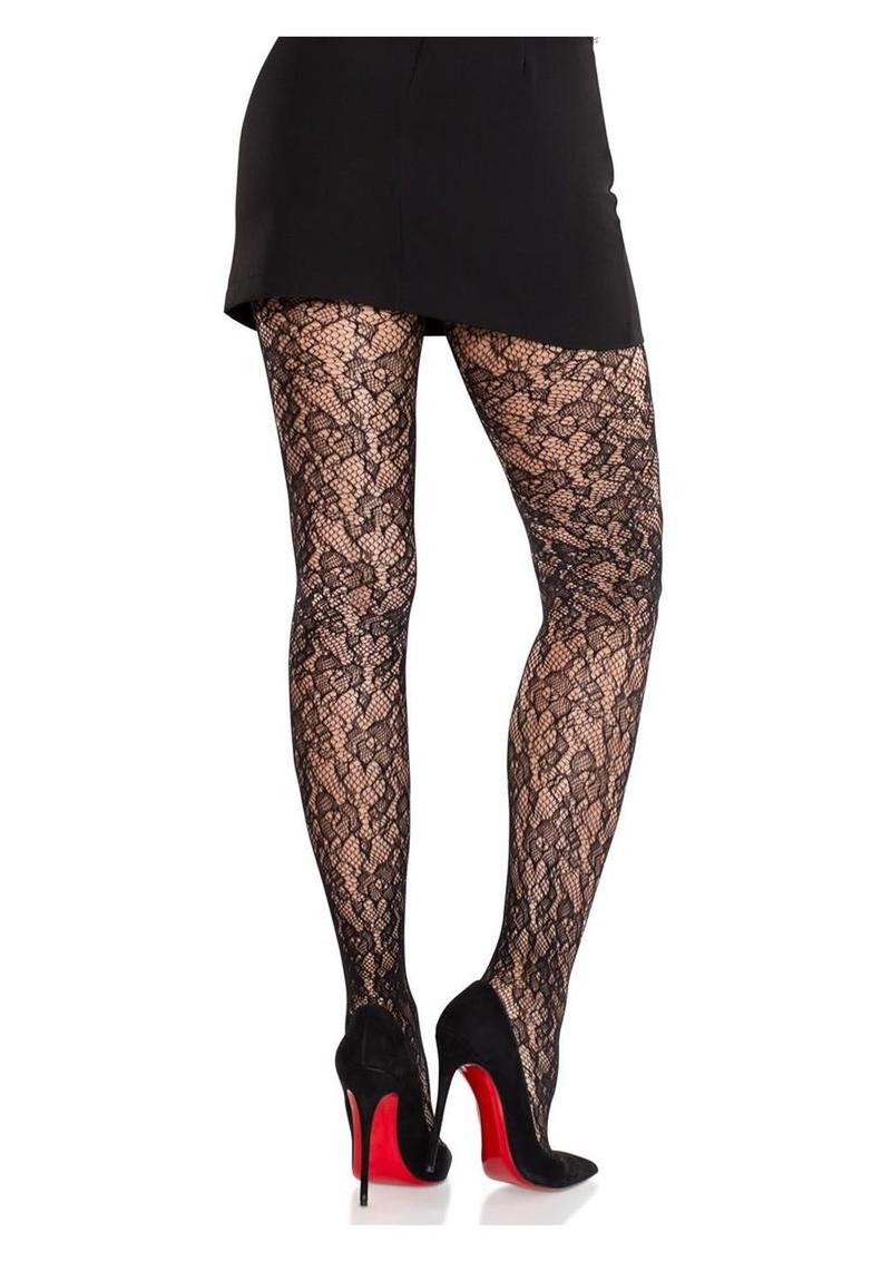 Leg Avenue Stretchy Fit Camellia Lace Tights