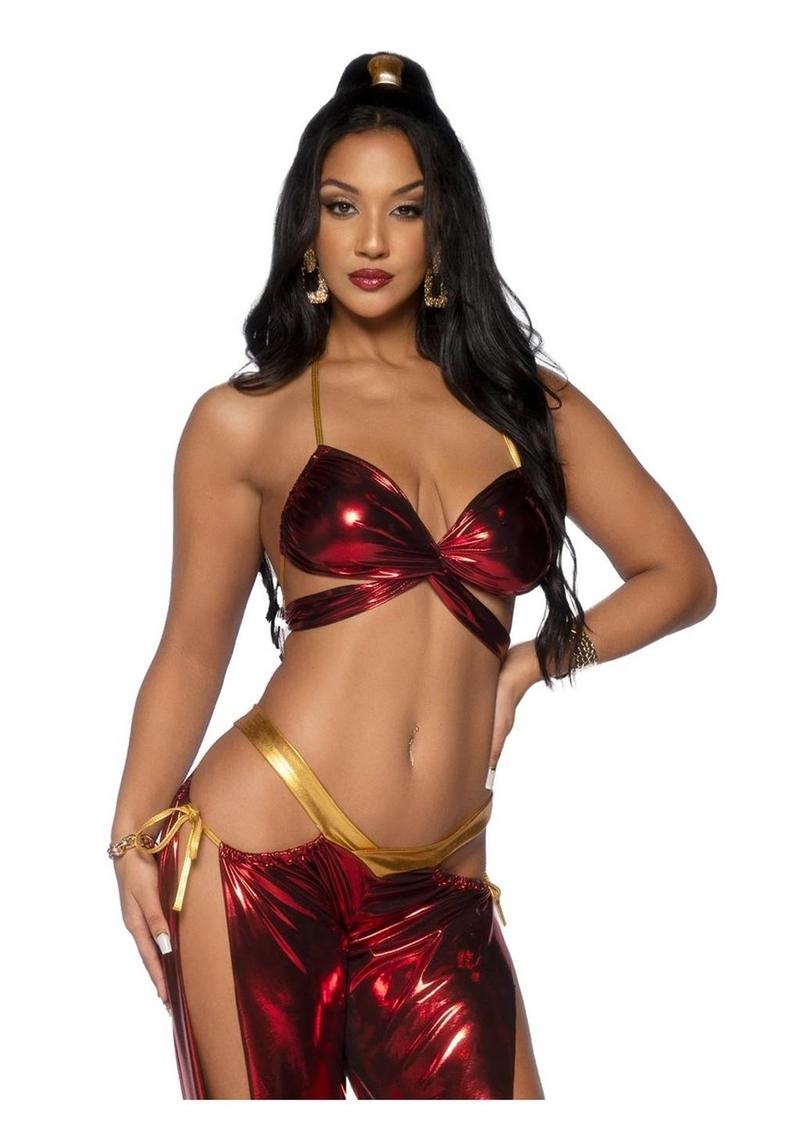 Ruby Desert Princess Lame Bikini Top