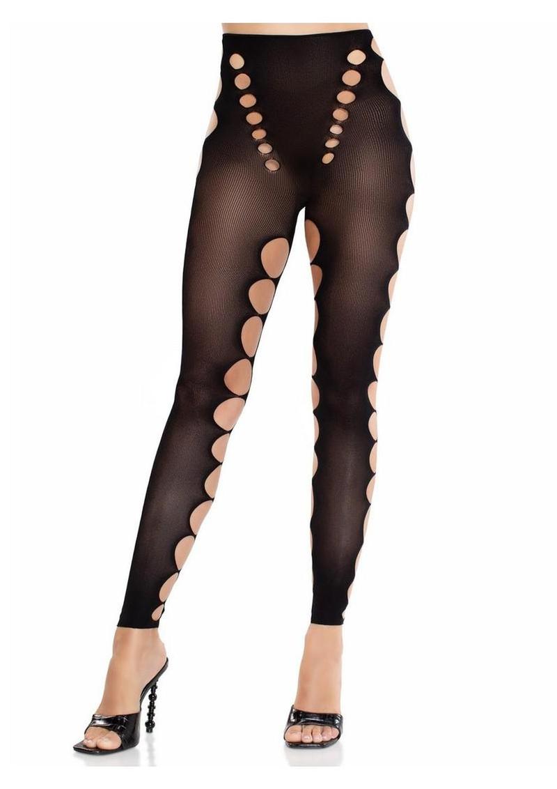 Seamless Opaque Cut-Out Footless Tights