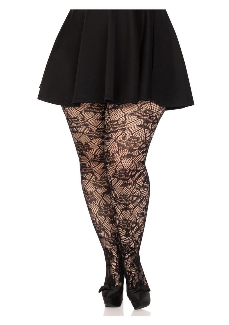 Leg Avenue Wild Rose Tights Net