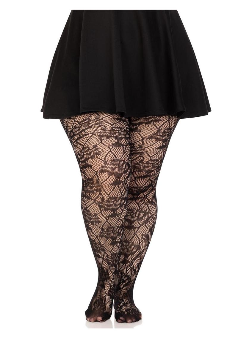 Leg Avenue Wild Rose Tights Net