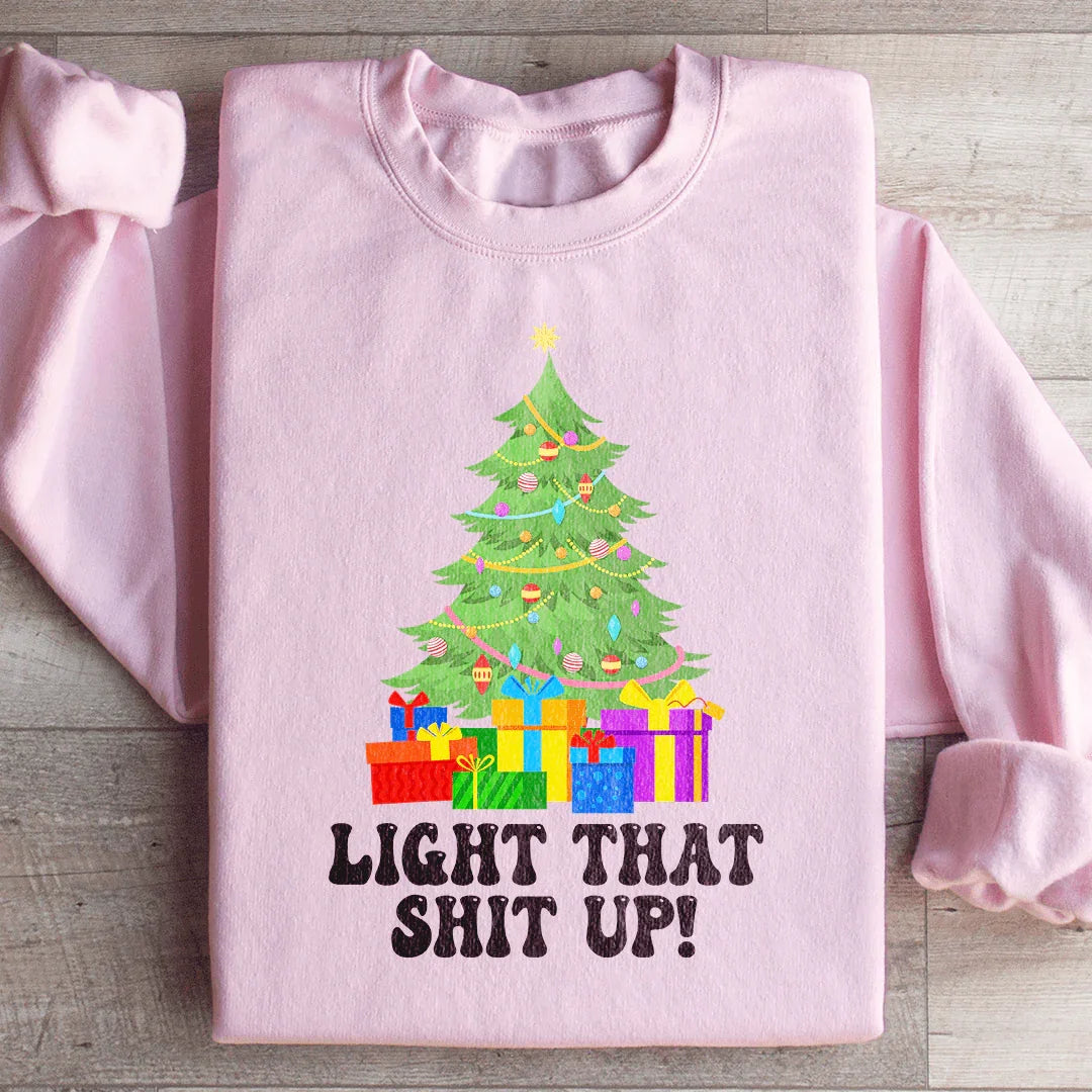 Light That Up Christmas Tree Sweatshirt