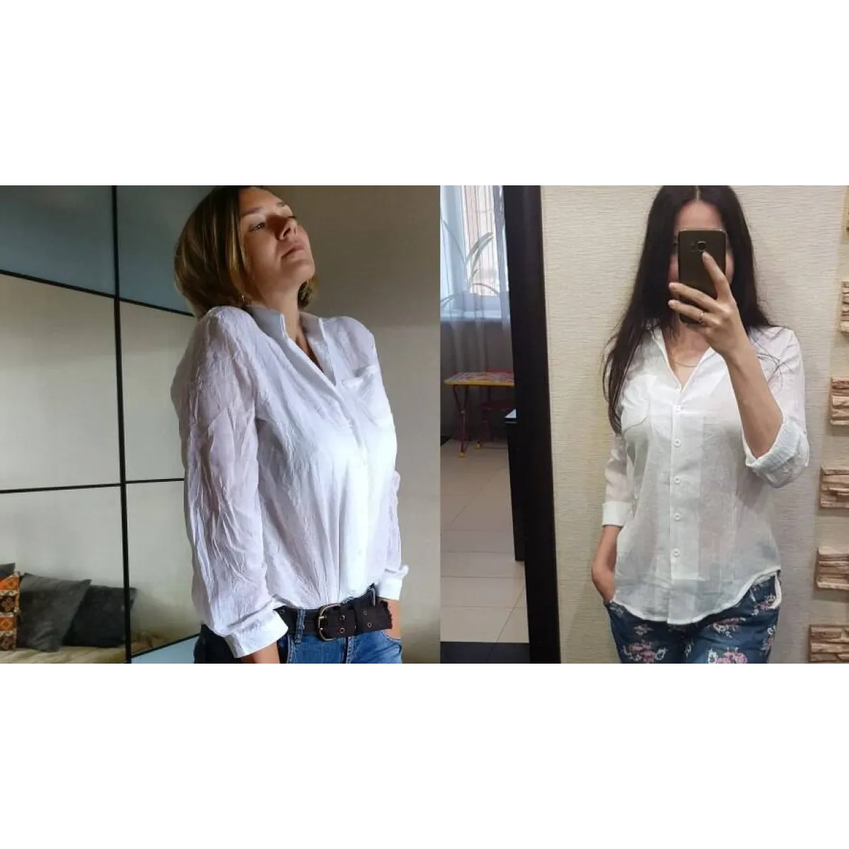 Long Sleeve Linen Blouse