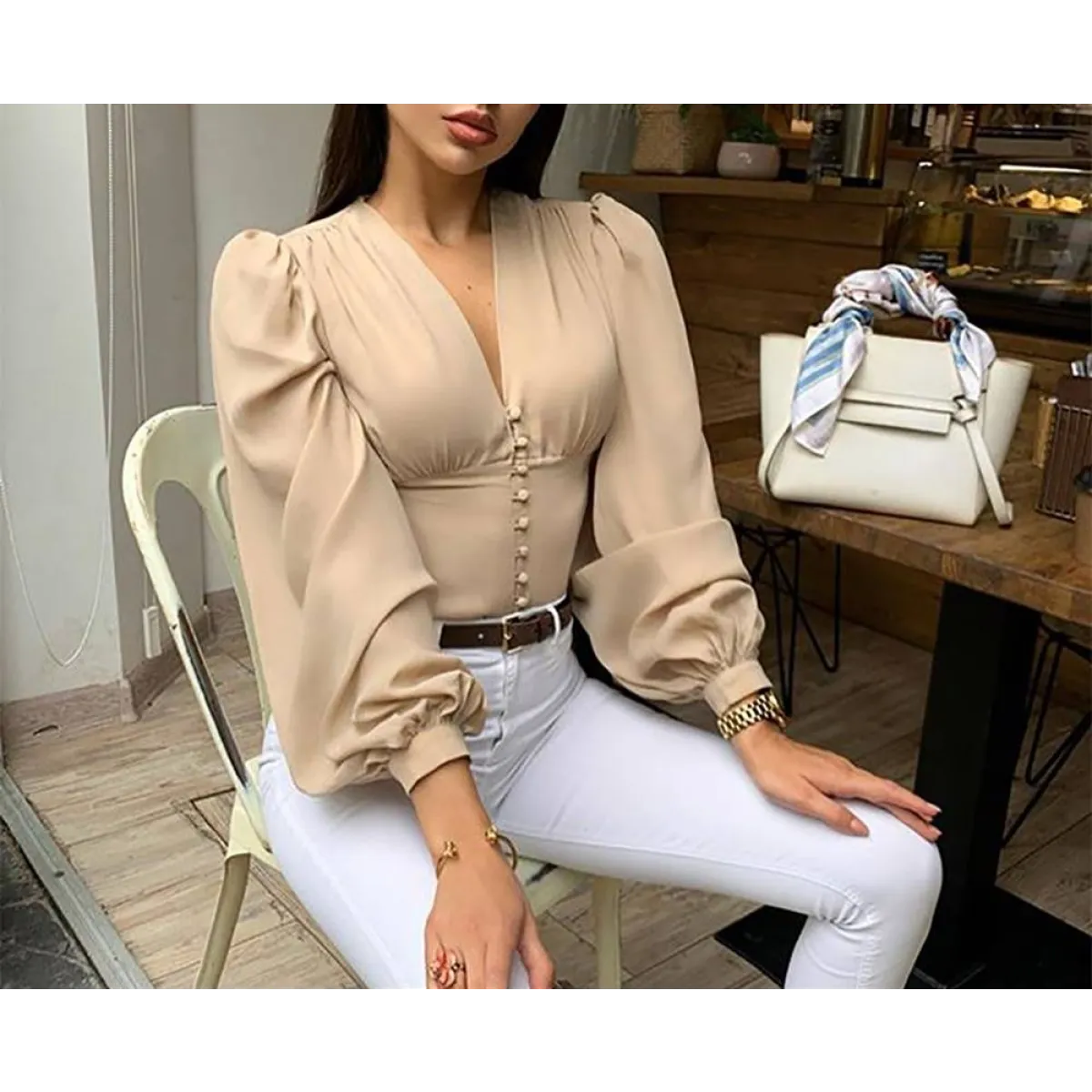 Long-sleeved Korean Blouse