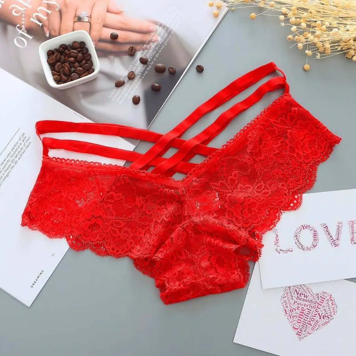 Low-Rise Panties With Cross Straps
