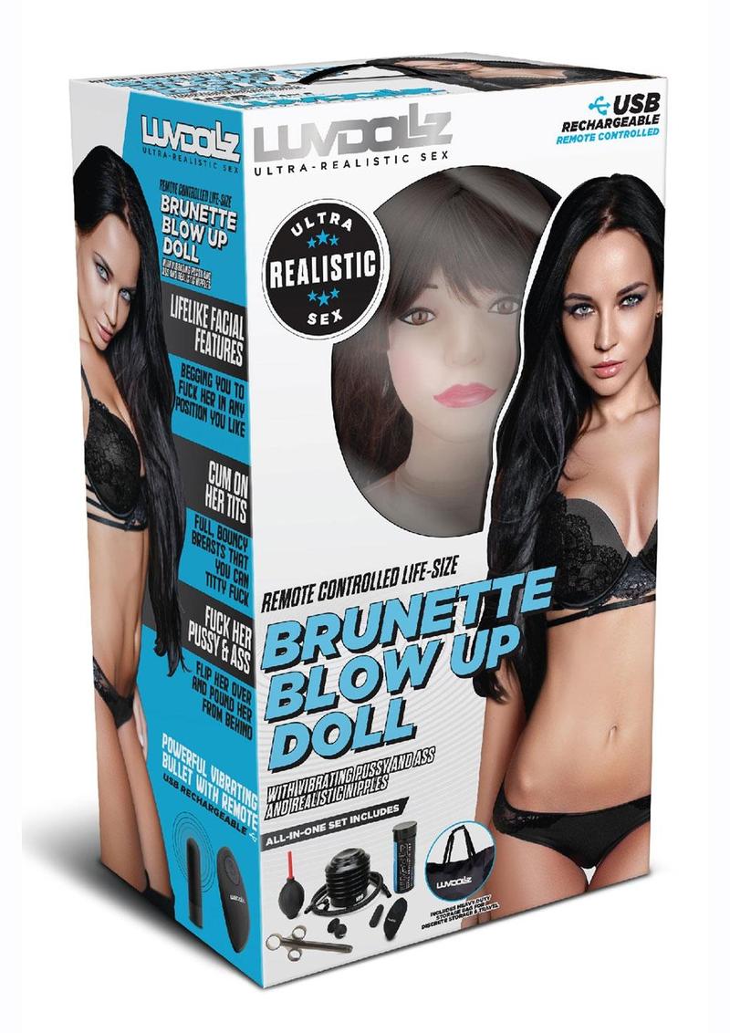 Luvdollz Brunette Blow Up Doll With Remote Controlled Life-Size