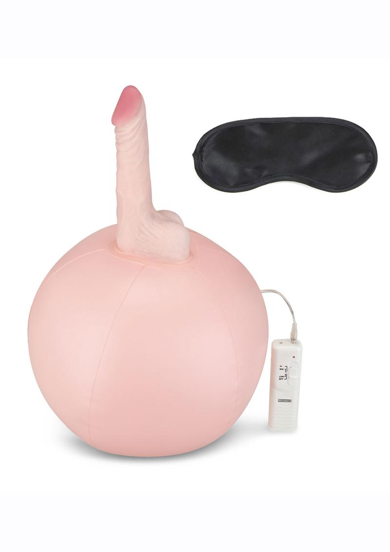 Lux Fetish Inflatable Sex Ball with Vibrating Realistic Dildo