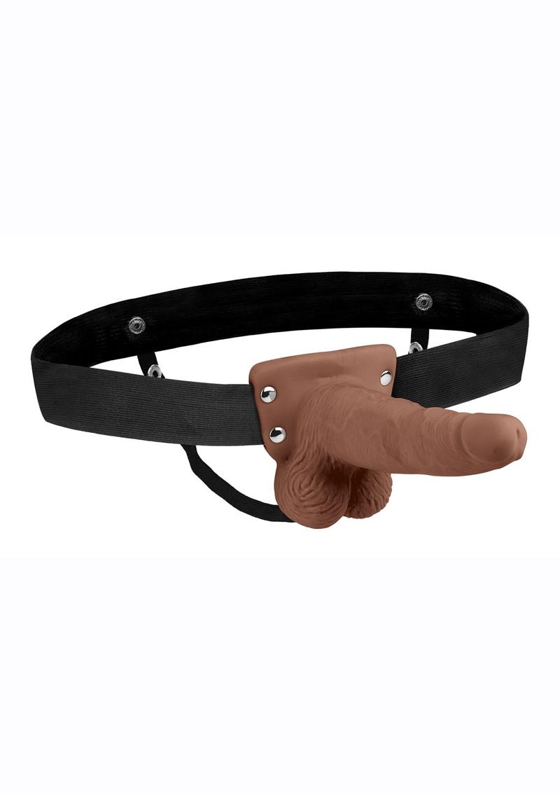 Lux Fetish 6in Rechargeable Strap-On with Balls Unisex And Adjustable