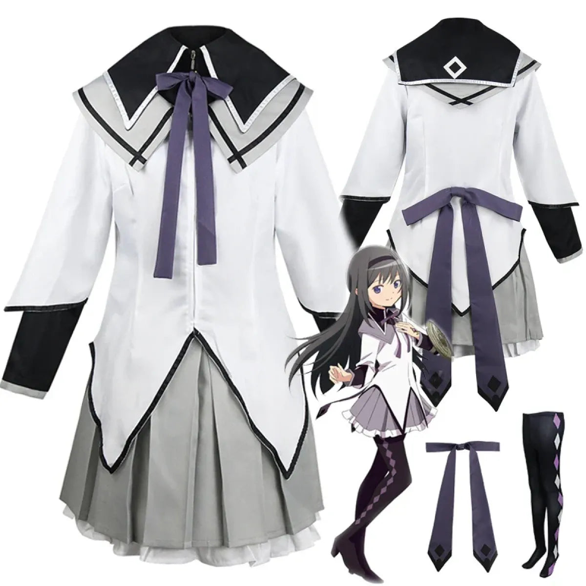 Homura Akemi Cosplay Uniform β Madoka Magica Magical Girl Dress Set