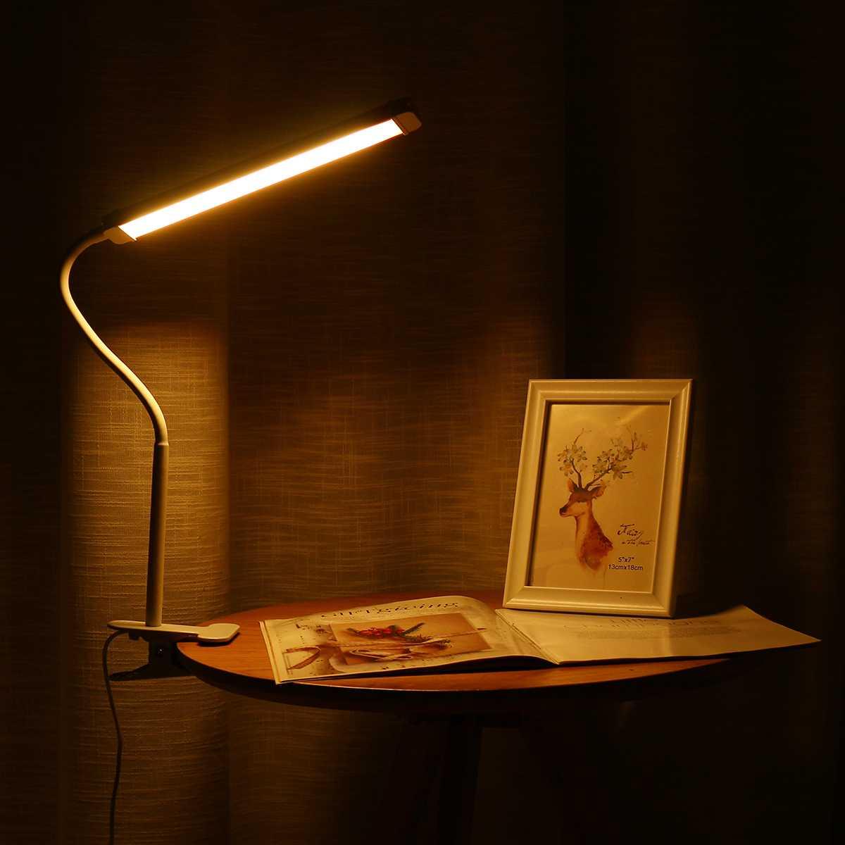 Magnifier Nail Beauty Light Tattoo Clip Light USB Table Lamp Flexible LED Desk Lamp Student Book Lights Study Lamp Reading Light Decorative Table Lamp Cute Study Lamps for Bedroom Décor