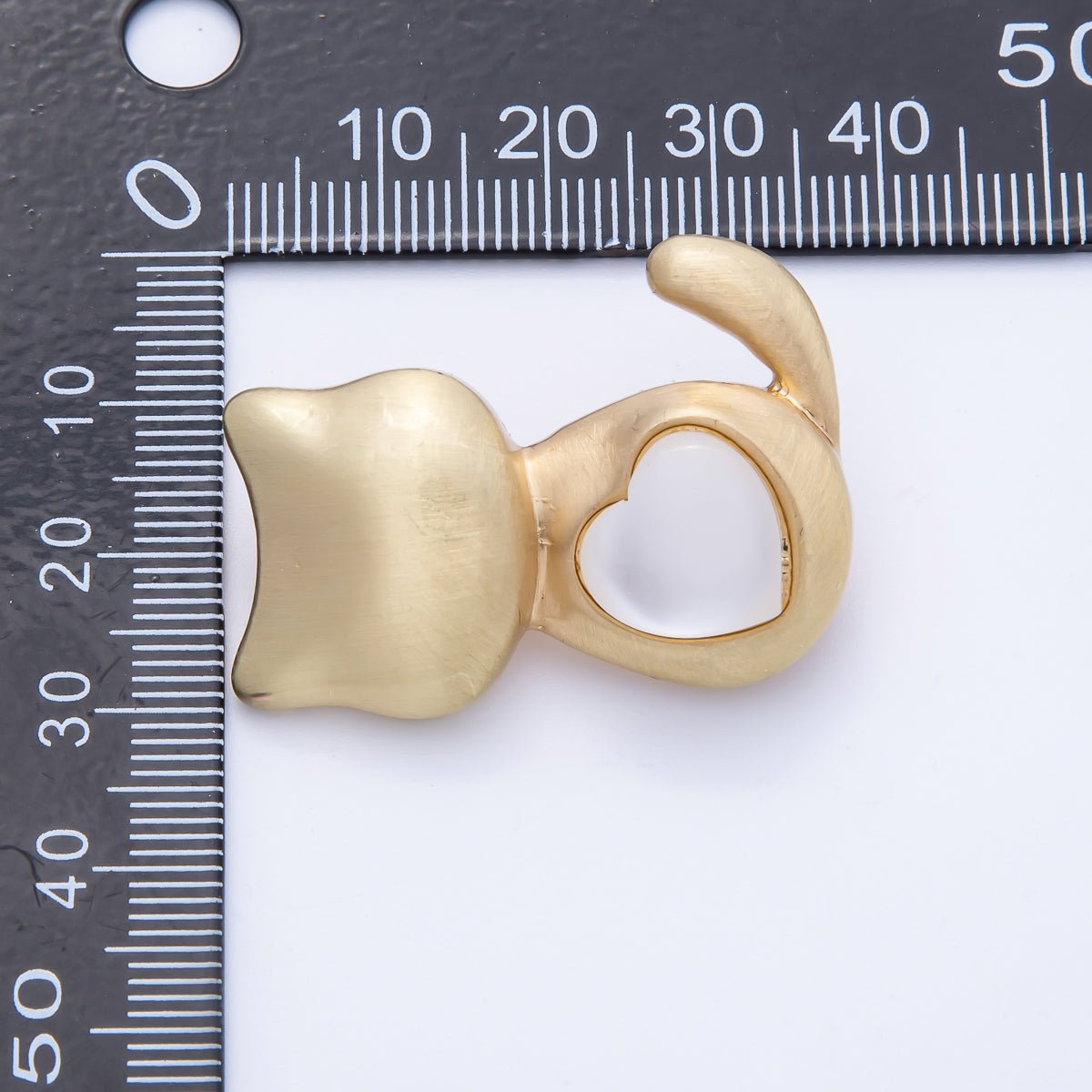 Matte Gold Mixed Metal Cat Kitten Pet Animal Pin Brooch | BH-038