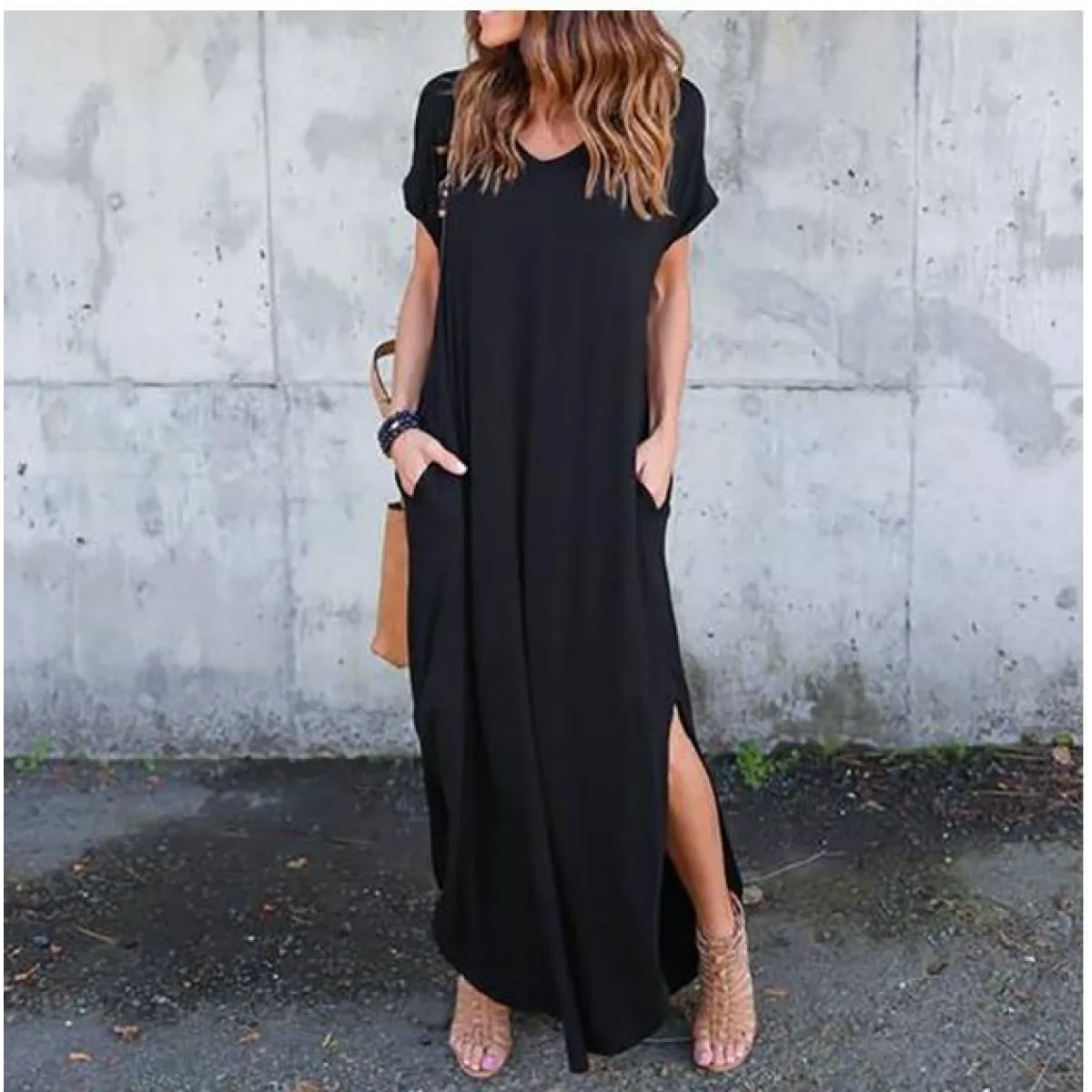 Short Sleeved Maxi Dress