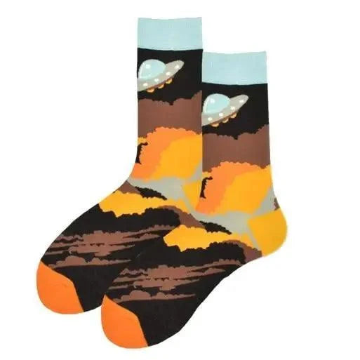 Men Cotton Socks Gradient Color Summer Style Long Wedding Sock Men Knee High Business Socks Man Socks Men&