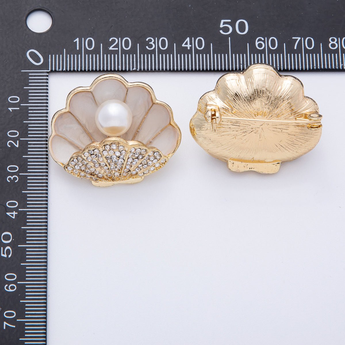 Mermaid Pearl-of-the-Sea Statement Shell Brooch Pin | BH-009