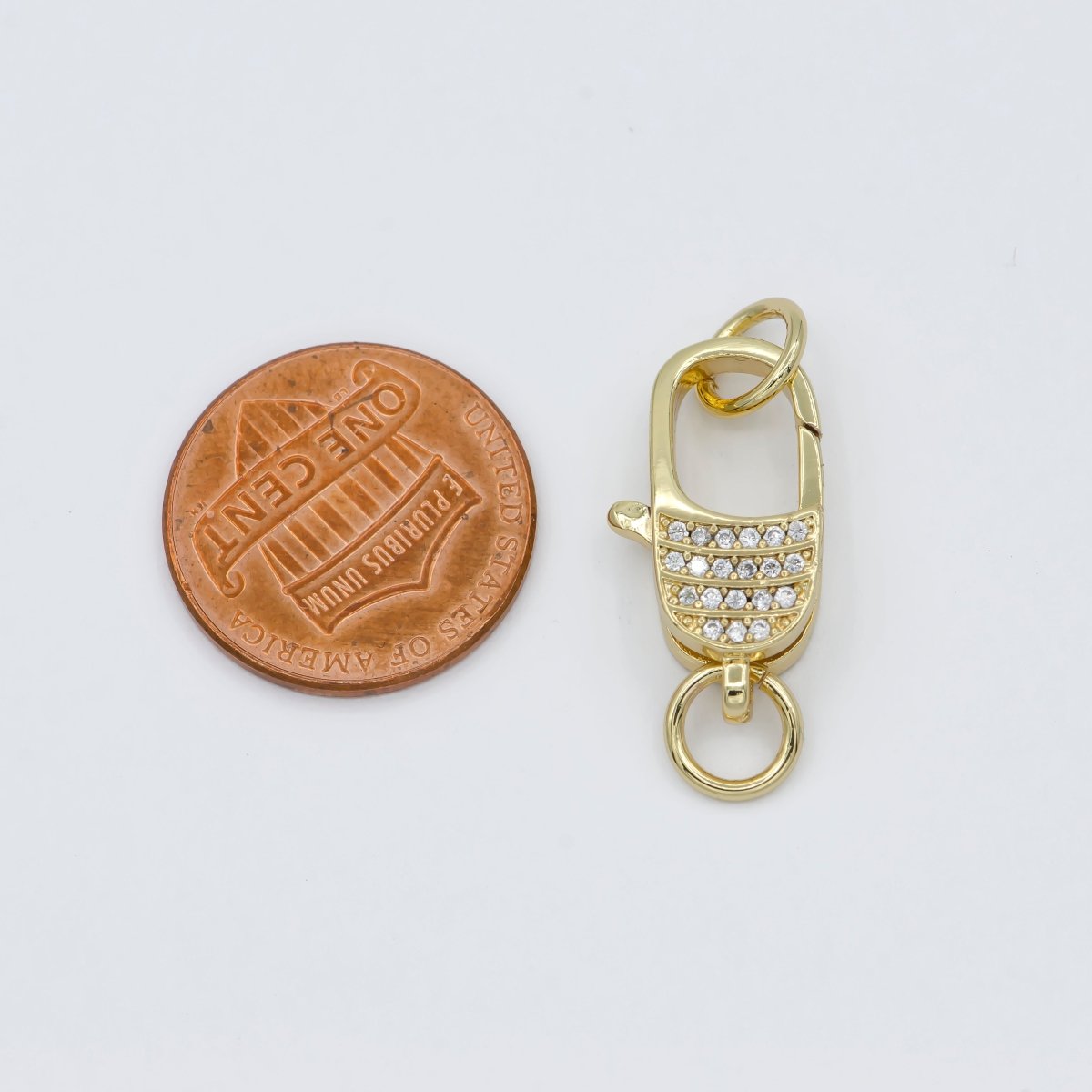 Micro Pave Gold Filled CZ Lobster Clasp End Clasp For DIY Jewelry Making Necklace Bracelet Anklet L-301~L-304