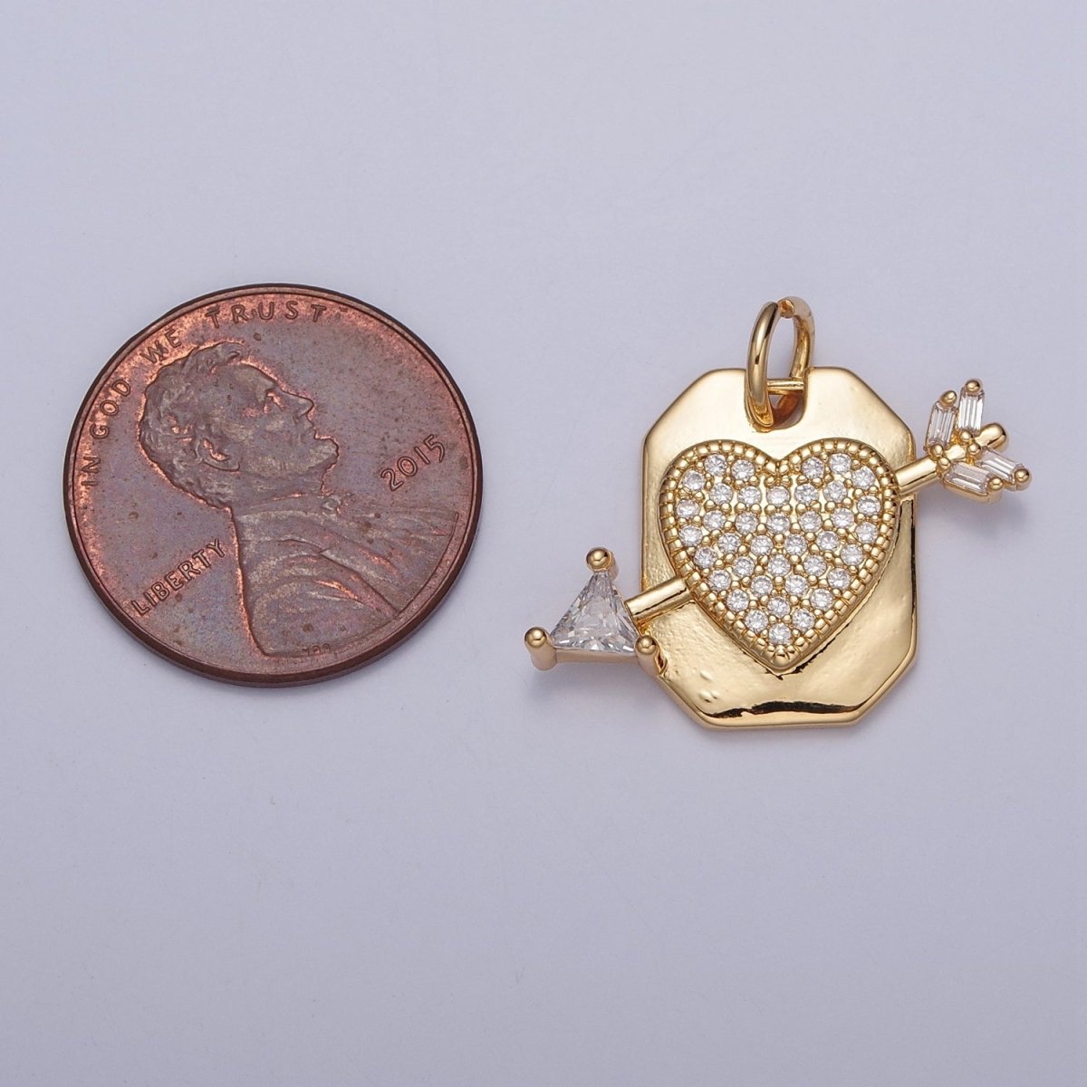 Micro Paved CZ Heart Cupid&