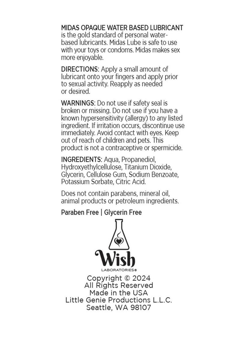 Midas Opaque Water Based Lubricant