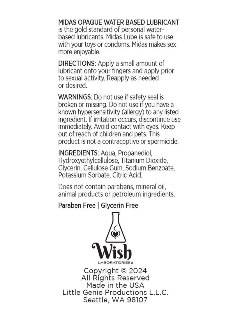 Midas Opaque Water Based Lubricant