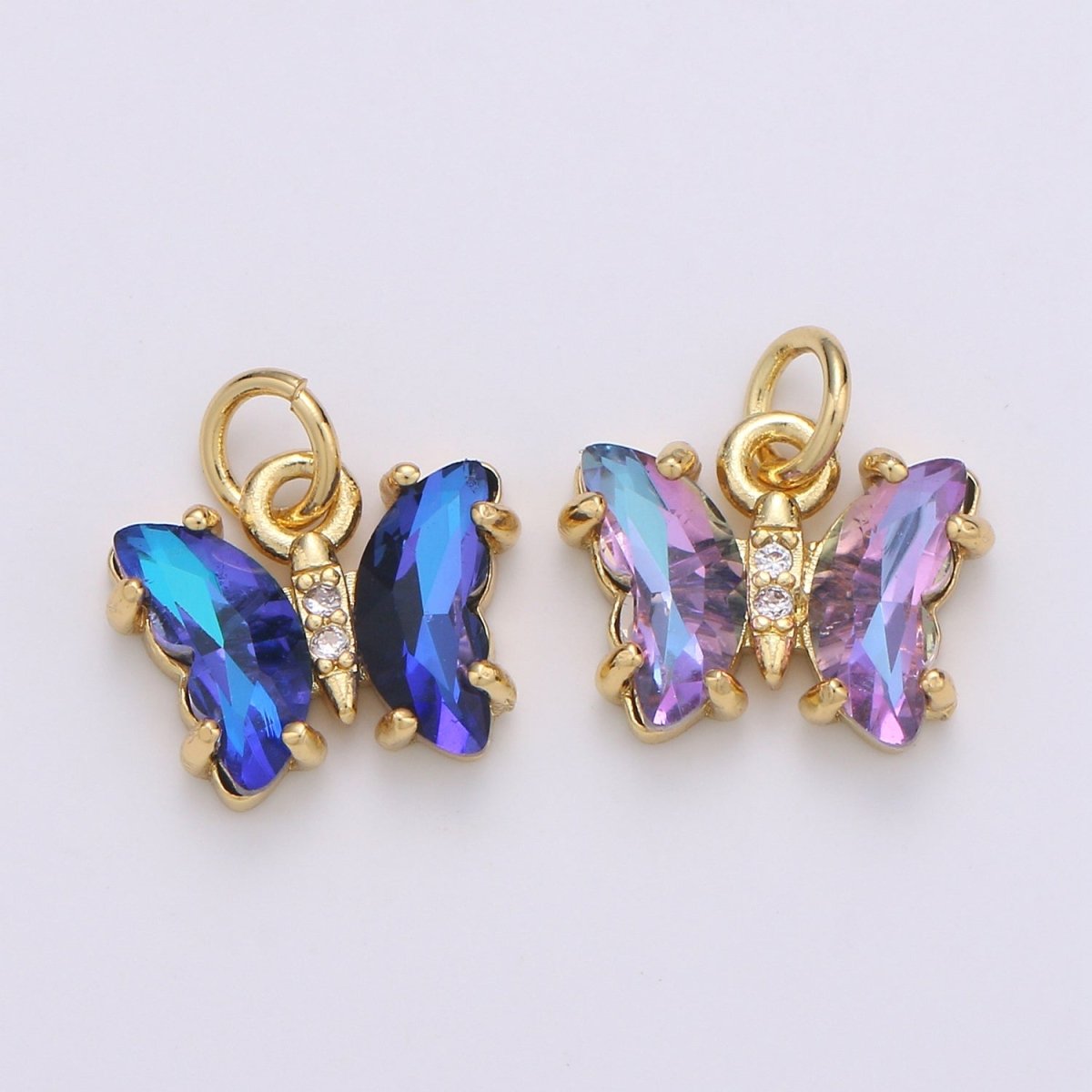 Mini Gold Filled Acrylic Butterfly Charm D819 E023 E025
