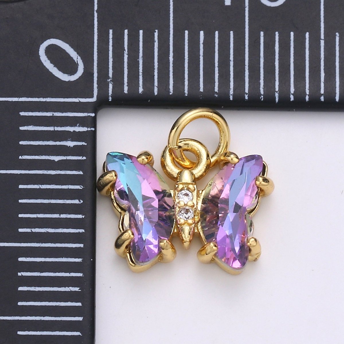 Mini Gold Filled Acrylic Butterfly Charm D819 E023 E025