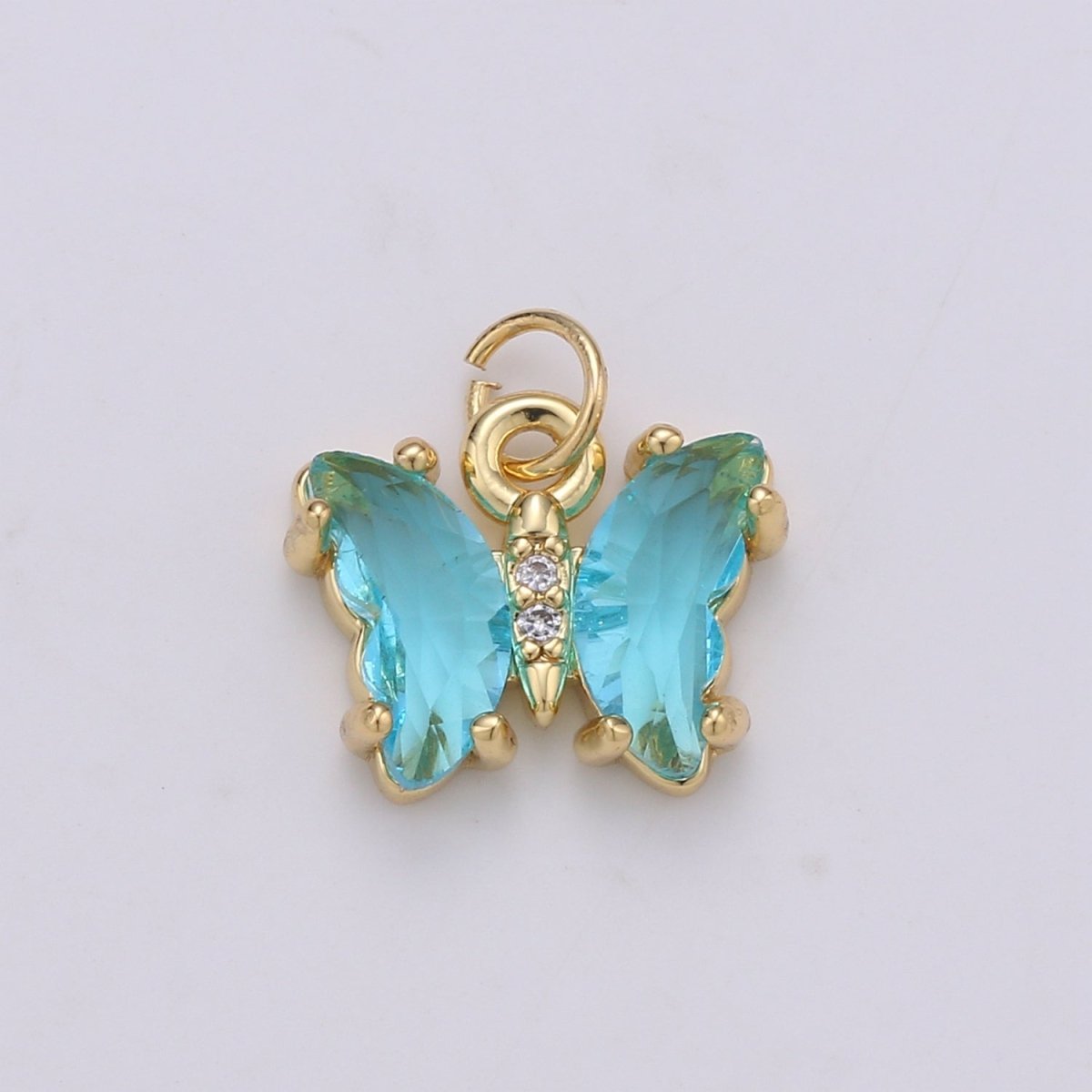 Mini Gold Filled Acrylic Butterfly Charm D819 E023 E025