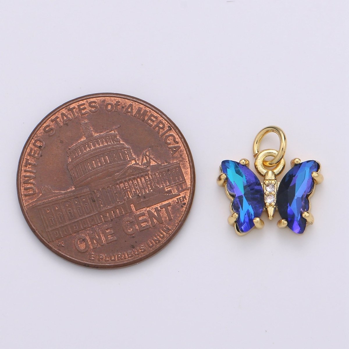 Mini Gold Filled Acrylic Butterfly Charm D819 E023 E025