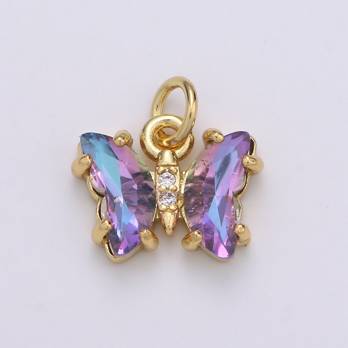 Mini Gold Filled Acrylic Butterfly Charm D819 E023 E025