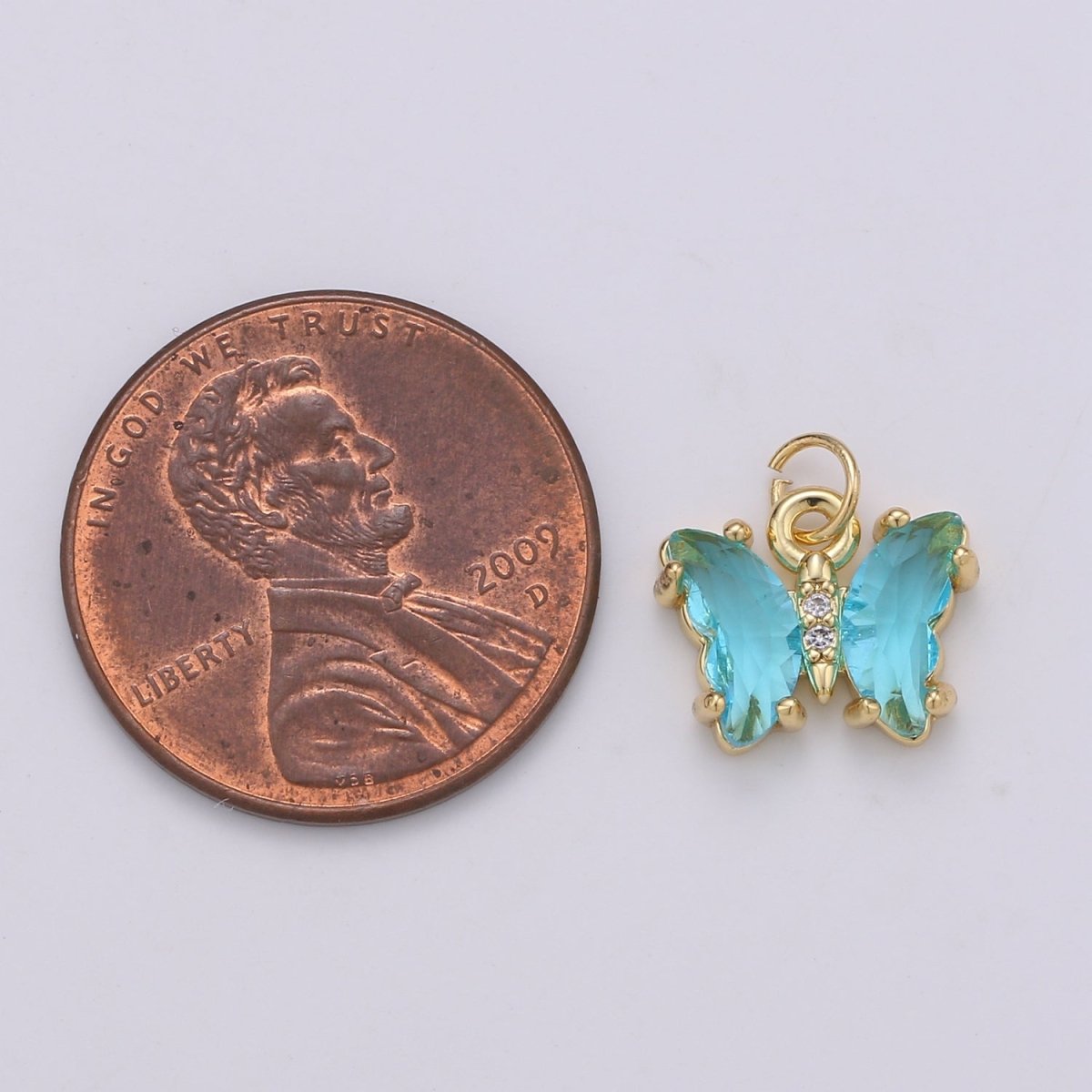Mini Gold Filled Acrylic Butterfly Charm D819 E023 E025