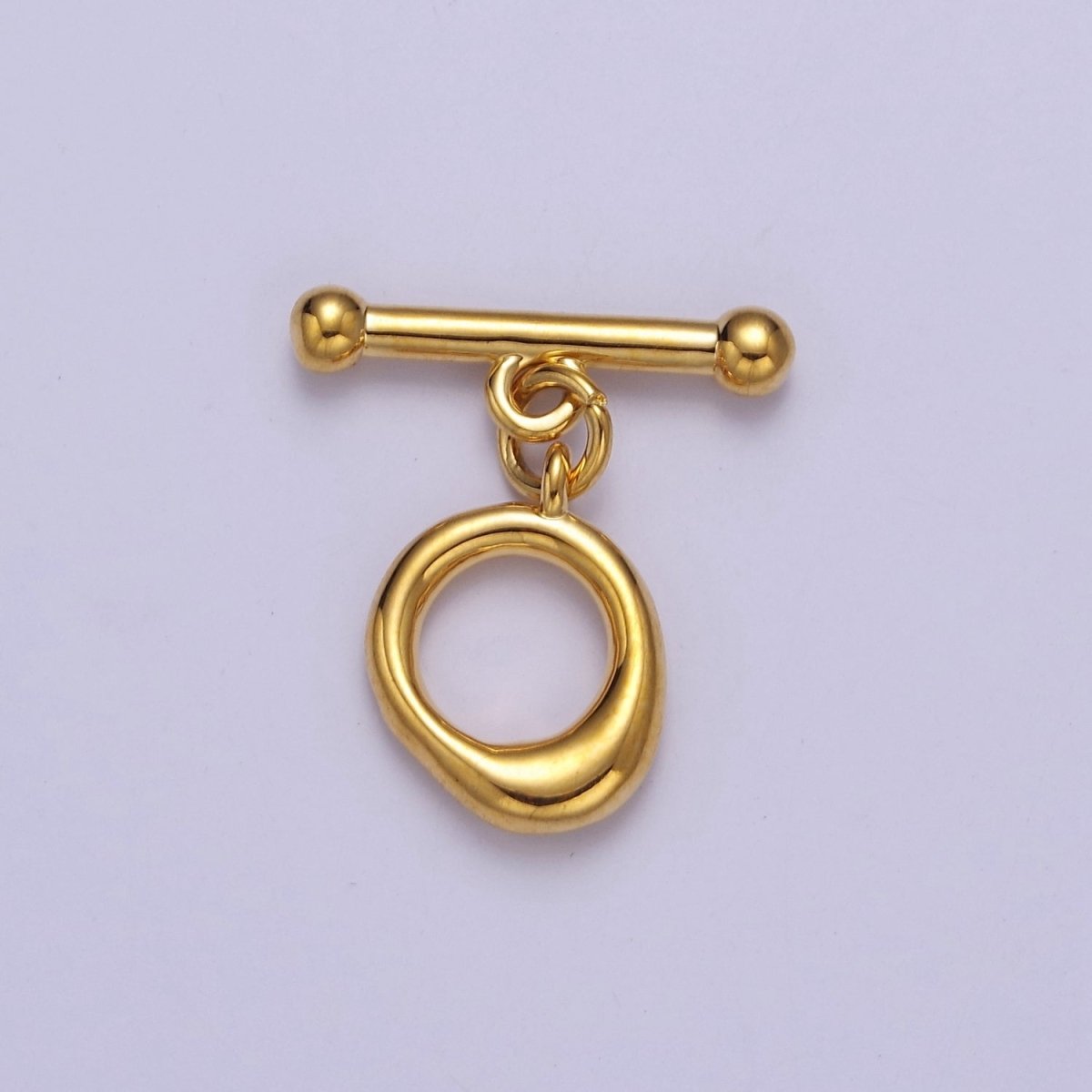 Mini Gold Round Toggle Clasp, Bracelet Necklace Jewelry Clasps, 24K Gold Filled OT Clasp L-705 L-706 L-707