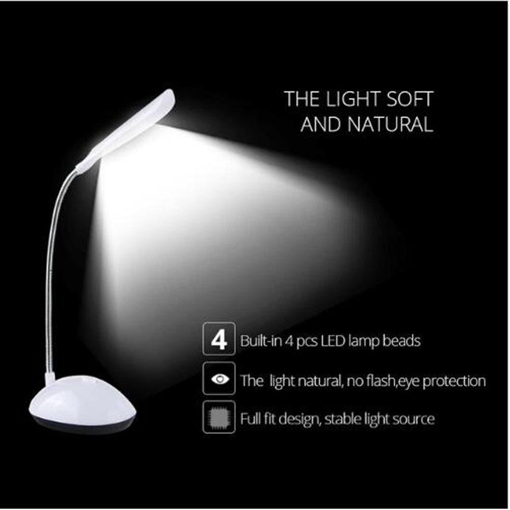 Mini Portable LED Table Light Foldable Student Book Reading Study Desk Lamp Eye Protection Battery Bedroom Office Bright Light Decorative Table Lamp Cute Study Lamps for Bedroom Décor