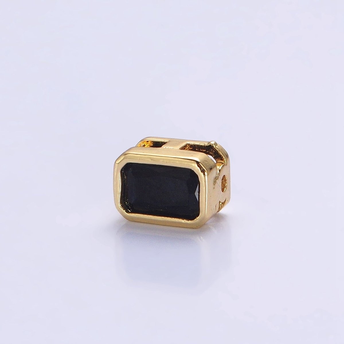 Mini Rectangle Bead Spacer CZ Micro Pave Geometric Spacer Bead Connector Charm B-435 B-438 B-439 B-445 B-455 B-674