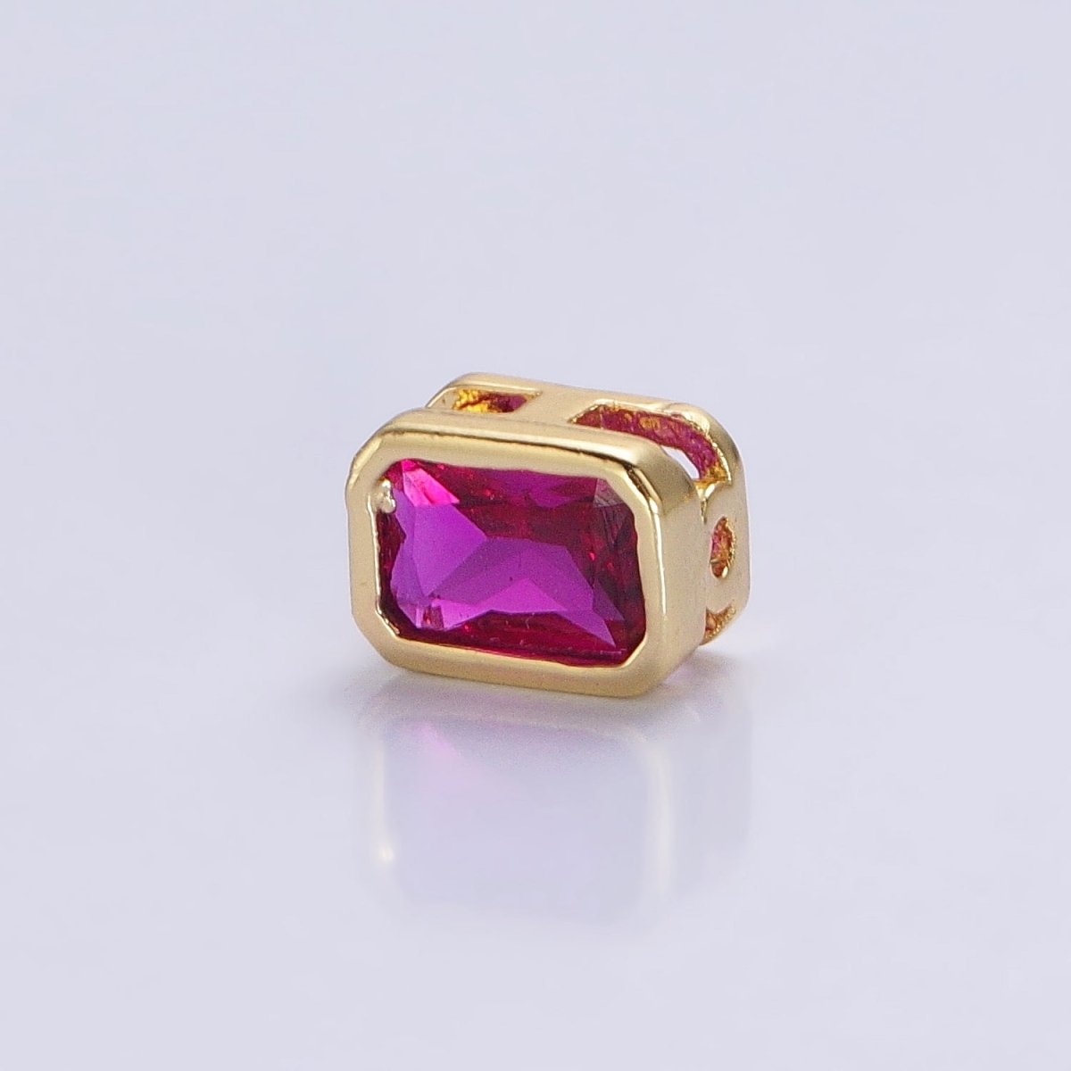Mini Rectangle Bead Spacer CZ Micro Pave Geometric Spacer Bead Connector Charm B-435 B-438 B-439 B-445 B-455 B-674
