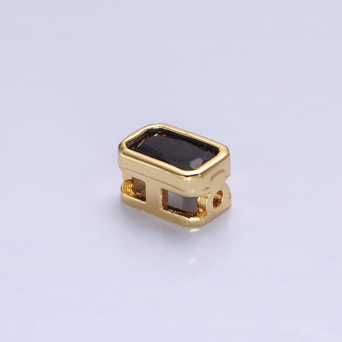 Mini Rectangle Bead Spacer CZ Micro Pave Geometric Spacer Bead Connector Charm B-435 B-438 B-439 B-445 B-455 B-674