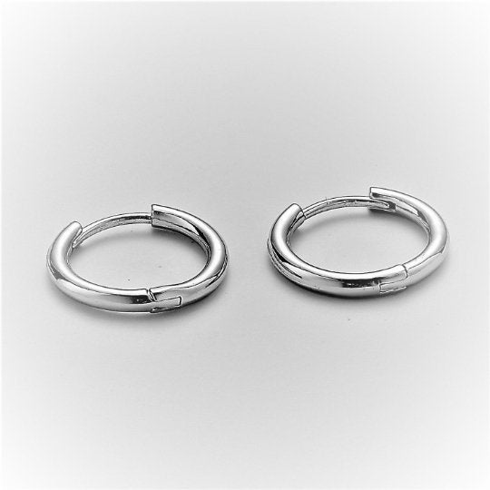 Mini Round hoop earrings, 18mm, 14K gold plated brass, Nickel free, Earrings making, Simple Round hoop 1 pair hoops Q-493 Q-495 Q-496