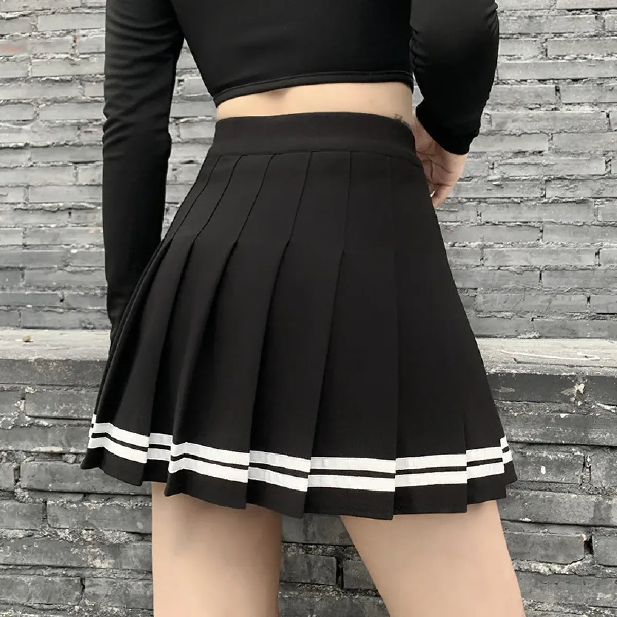 Harajuku Gothic Pleated Mini Skirt β Punk High Waist Patchwork Style