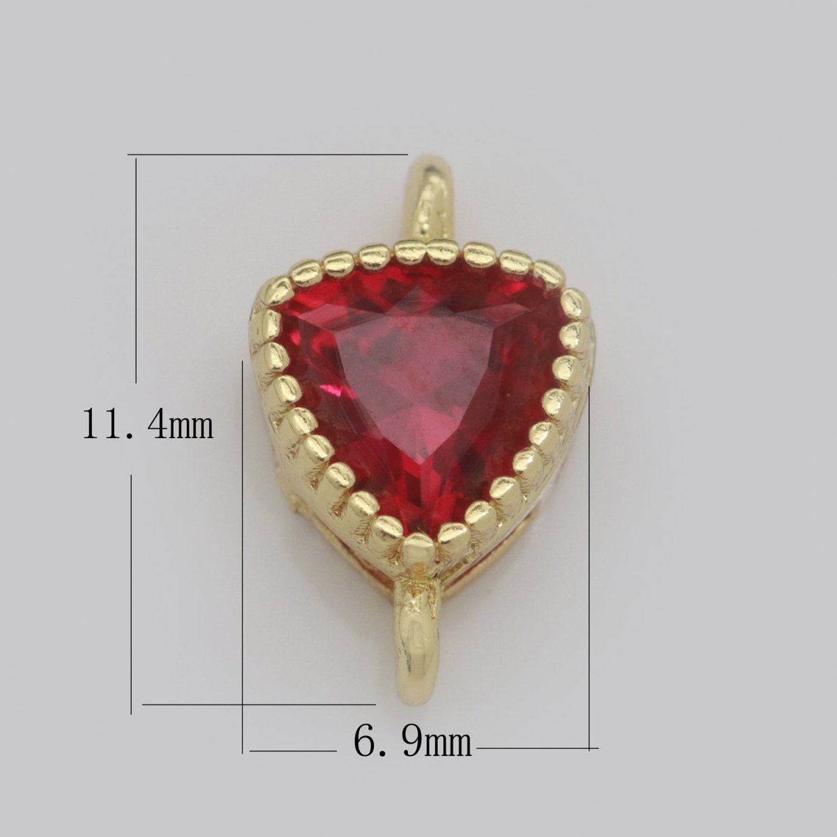 Mini Triangle Charm Connector Cubic Shield Cz Colorful Link Connector for Necklace Bracelet Earring Supply Y-346 - Y-353