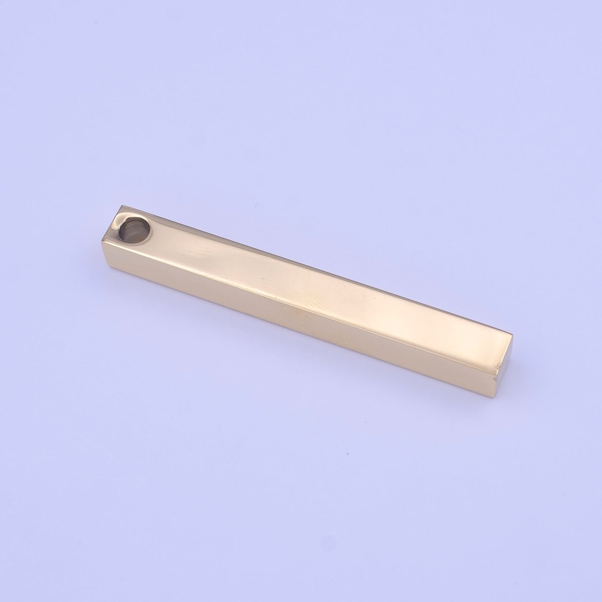 Minimalist Stainless Steel 50mm Tag Bar Pendant in Silver, Black, Gold J-017 J-048 X-669