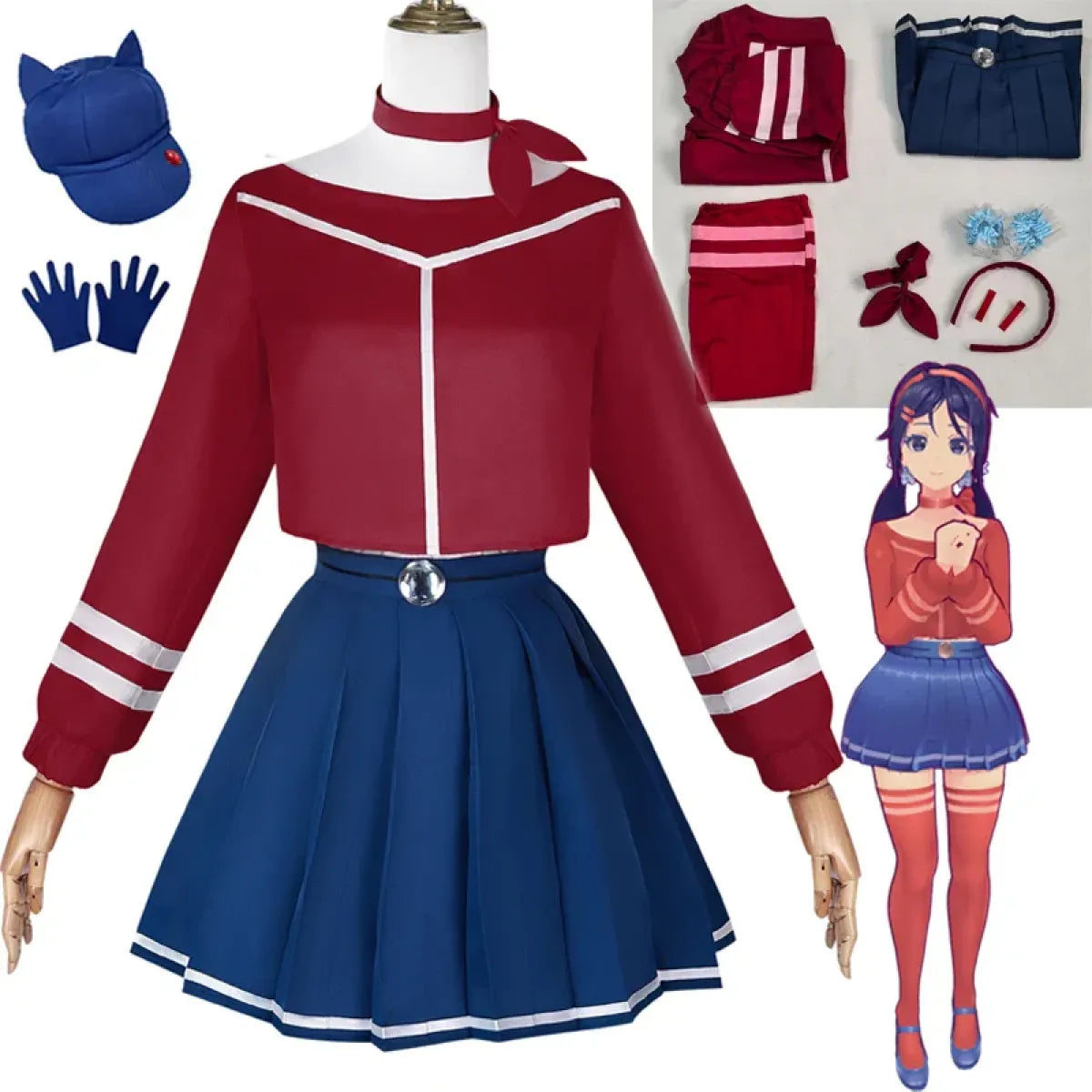 Mita Mira Cosplay School Uniform β MiSide Yandere JK Set for Girls & Women