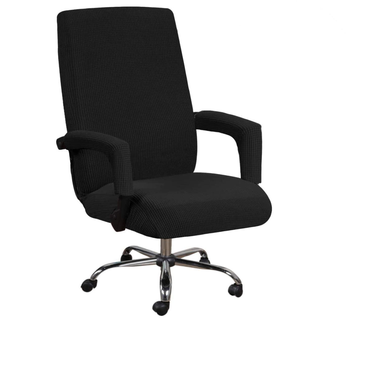 Modern Office Chair Covers Stretch Washable Computer Chair Slipcovers for Universal Rotating Chair Spandex Anti dirty Computer Chair Cover Elastic Polyester Office Chair Cover Easy Washable Removable With Armrest Cover