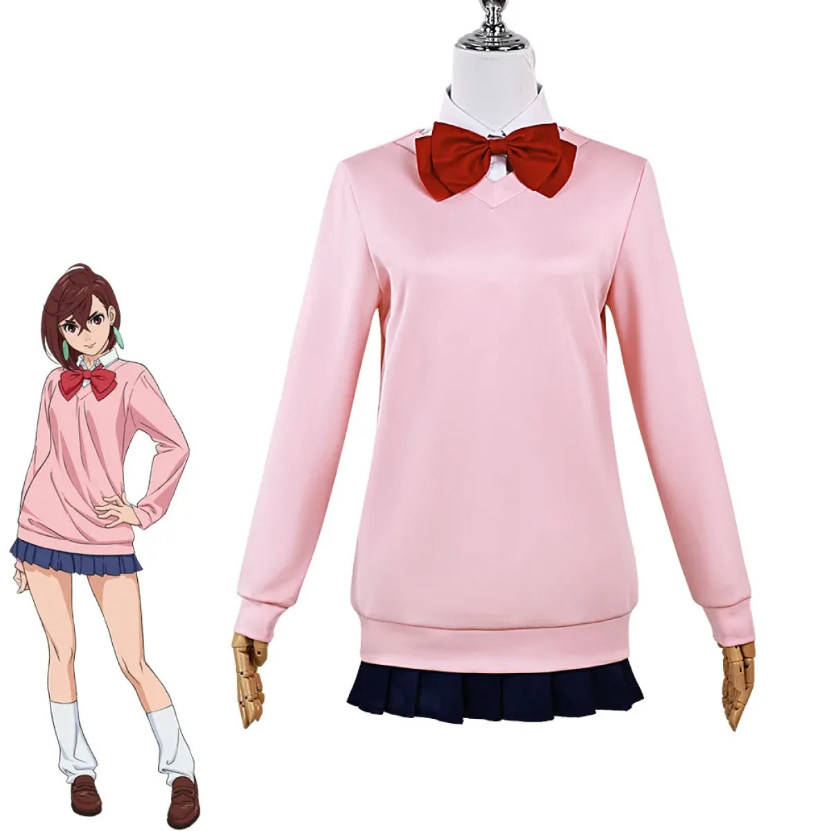 Momo Ayase Cosplay Costume β Dandadan School Uniform Set with Accessories