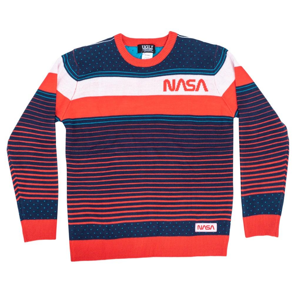 NASA Space Adventure 1980s Style Adult Unisex Ugly Christmas Sweater