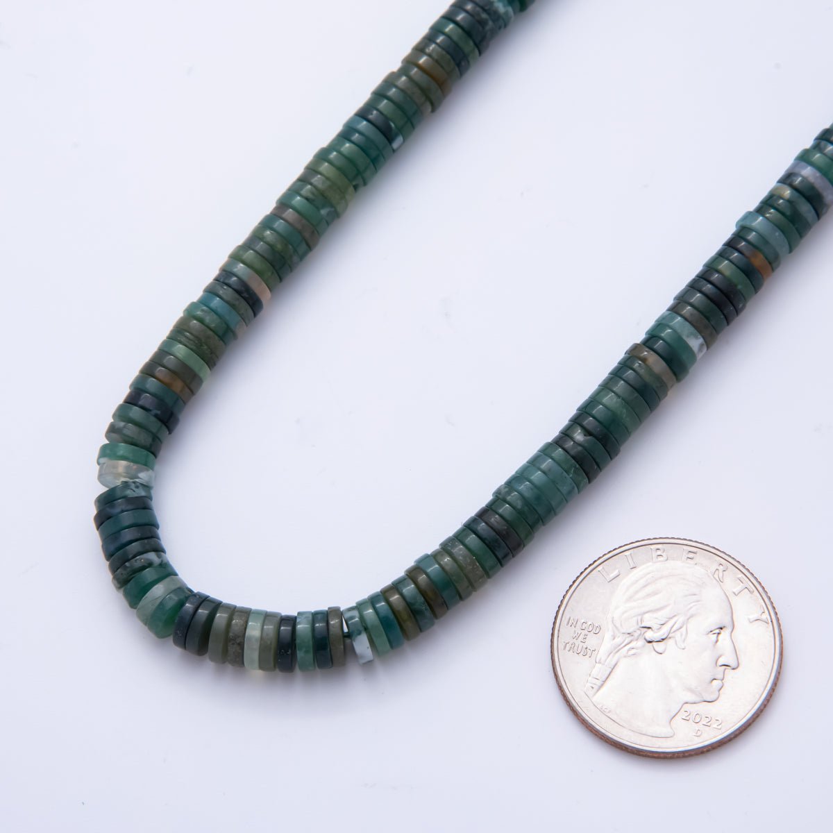 Natural Gemstone Heishi Beads 6mm x 1.5mm Flat Disc Coin Beads Strand Finding | WA-A3598 - WA-A3608