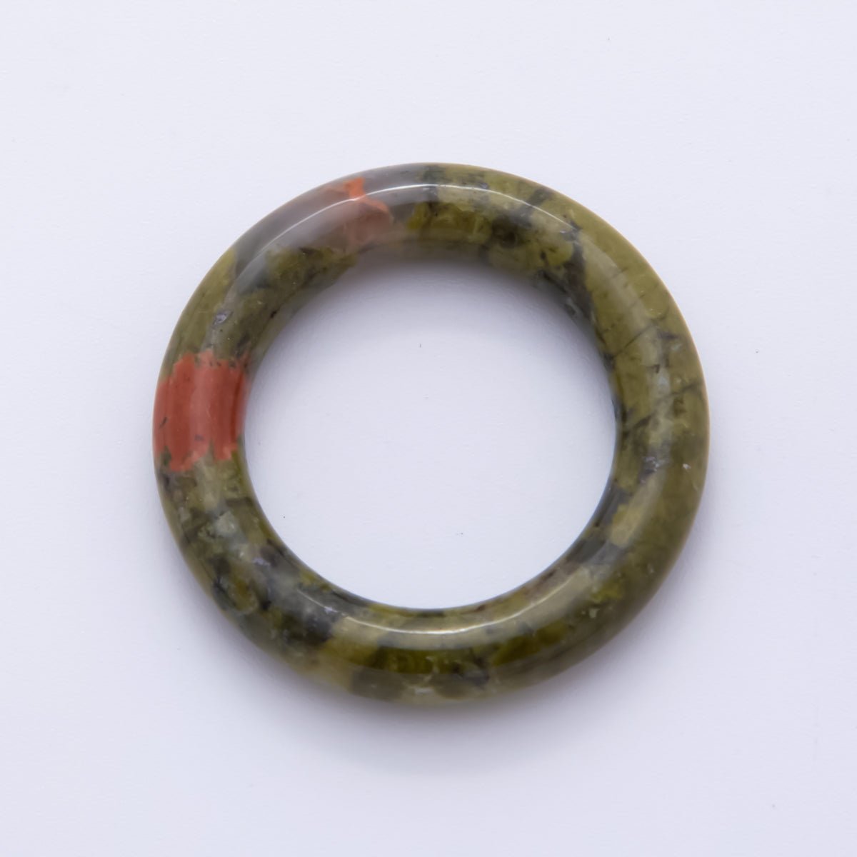 Natural Gemstone Round Ring Smooth Polish Spacer Beads | ZA1227 - ZA1229